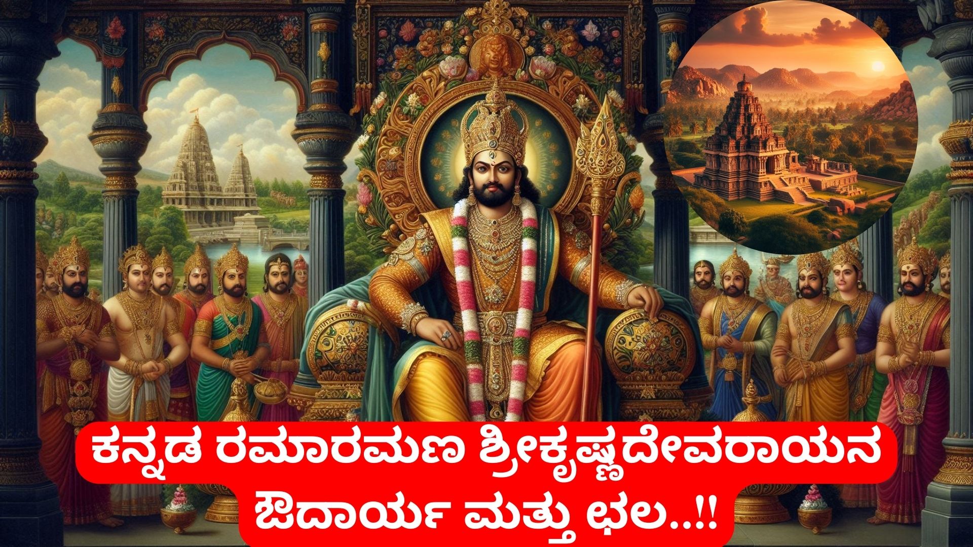 ಕನ್ನಡ ರಮಾರಮಣ ಶ್ರೀಕೃಷ್ಣದೇವರಾಯನ ಔದಾರ್ಯ ಮತ್ತು ಛಲ..!!