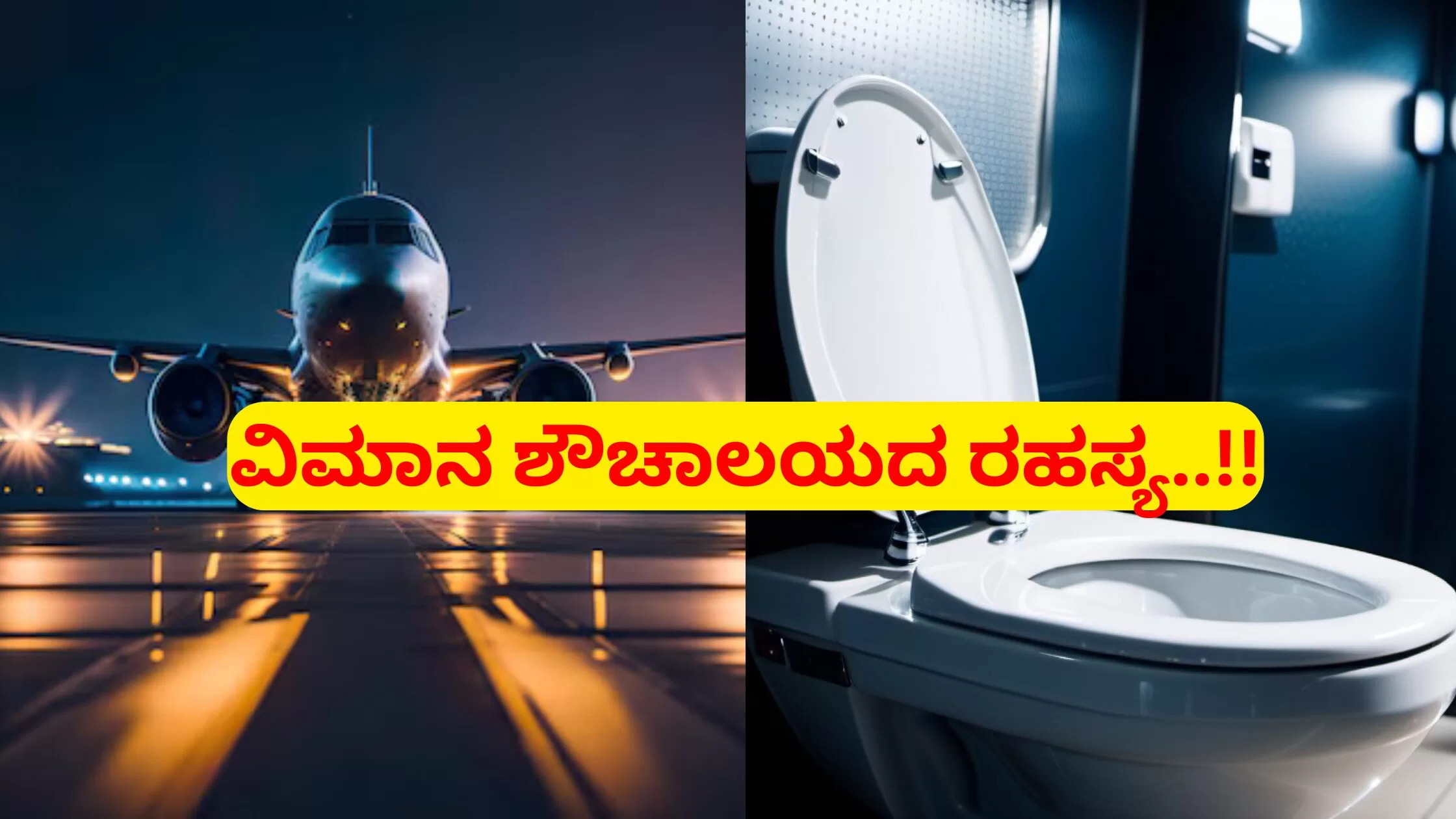 ಆಕಾಶದಲ್ಲಿ ಸಂಗ್ರಹವಾಗುವ ತ್ಯಾಜ್ಯ: ವಿಮಾನ ಶೌಚಾಲಯದ ರಹಸ್ಯ..!!